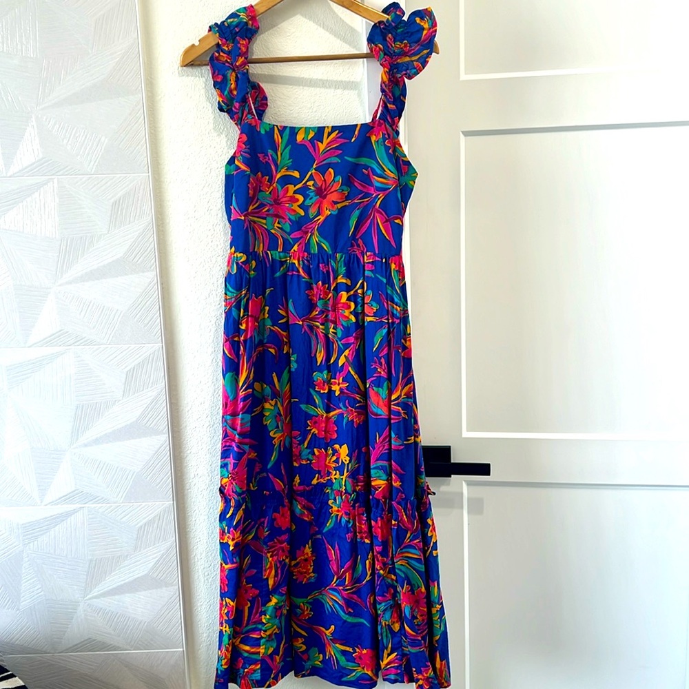 EUC J Crew Factory floral dress with pockets!